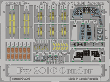 Eduard 73284 1/72 Fw 200C Condor Interior Photo Etched Set for REVELL