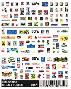 Woodland Scenics 573 N Scale Dry Transfer Signs -- Signs/Posters