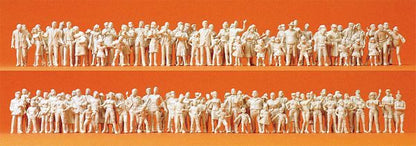 Preiser 16343 HO Scale Unpainted Figure Set Passers-by/Spectators