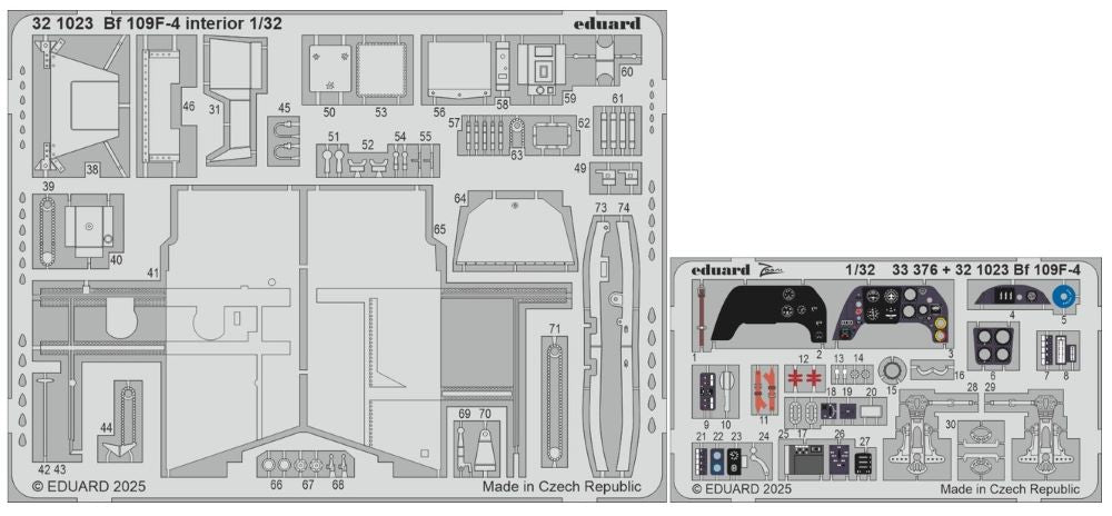 Eduard 321023 1/32 Aircraft- Bf109F4 for HSG & Hobby 2000 (Painted)