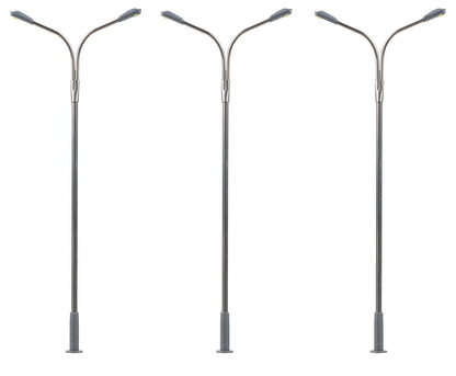 Faller 180101 HO Scale LED Double Streetlight, 3 pcs