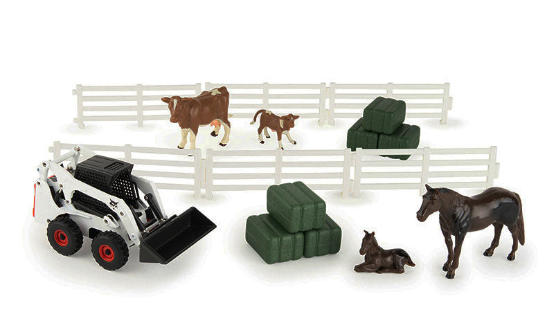 Ertl 47394 1/32 Scale Bobcat Skid Steer Animal Setset Includes: Bobcat Skind