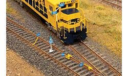 Walthers Cornerstone 933-4162 HO Blue Flags Kit pkg(50)
