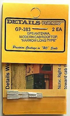 Details West 383 HO Scale Modern Cab Rooftop GPS Antenna -- Narrow Long Type (2)