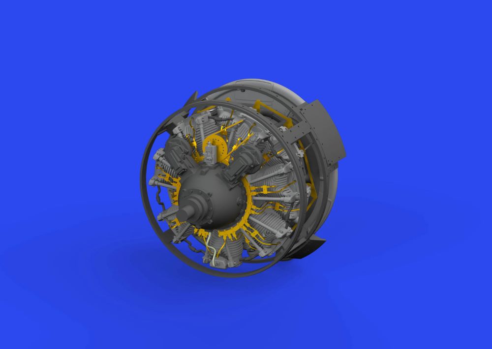 Eduard 648825 1/48 Aircraft- F4F3 Engine Mid for EDU (Photo-Etch & Resin)