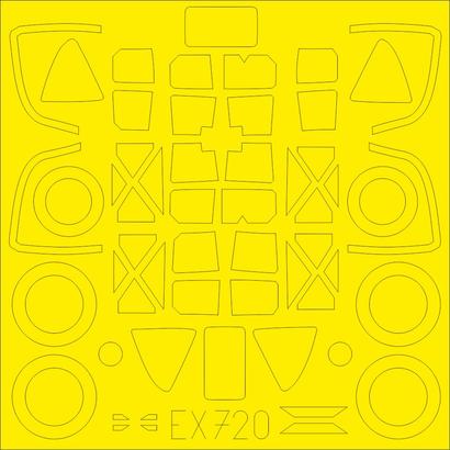 Eduard EX720 1/48 Mask Aircraft- P38H TFace for TAM