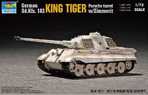 Trumpeter Scale Models 7292 1/72 German SdKfz 182 King Tiger Tank w/Zimmerit (Po