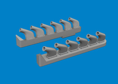 Eduard 672411 1/72 P-51 Exhaust Stacks PRINT Brassin for TAMIYA Kit