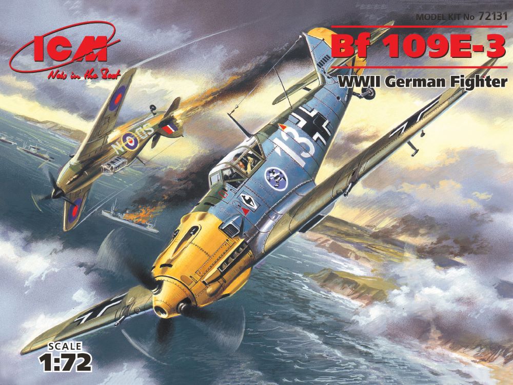 ICM Models 72131 1/72 WWII German Messerschmitt Bf109E3 Fighter