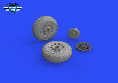 Eduard 648986 1/48 P-51B/C Wheels Diamond Tread 1/48
