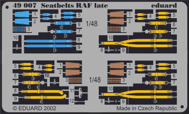 Eduard 49007 1/48 Seatbelts RAF Late (Pre-Painted)