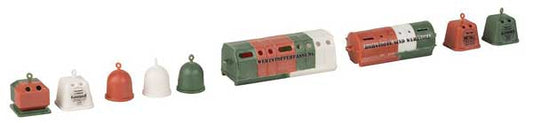 Faller 272567 N Scale Recycling Container Set - Kit -- 8 Containers