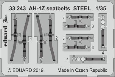 Eduard 33243 1/35 AH-1Z Seatbelts Steel for Academy
