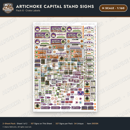 Alpine Railworks 31013N N Scale Roadside Signs - Giant Artichoke