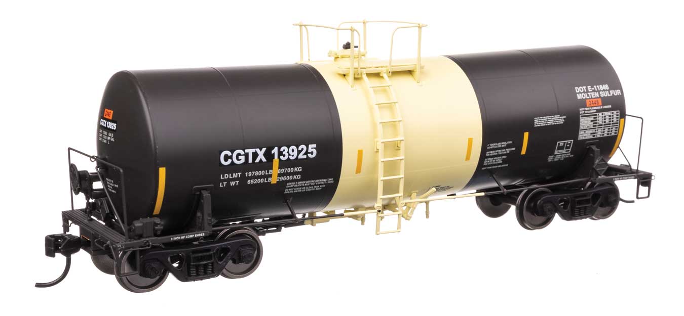 Walthers Proto 100051 HO Scale 40' Trinity 14,000-Gallon Molten Sulfur Tank Car
