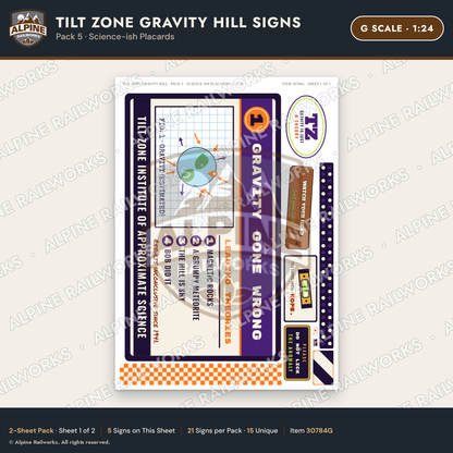 Alpine Railworks 30784G G Scale Roadside Signs - Mystery Spot