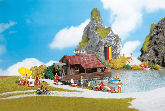 Faller 130284 HO Scale Boathouse with Boat Building Kit