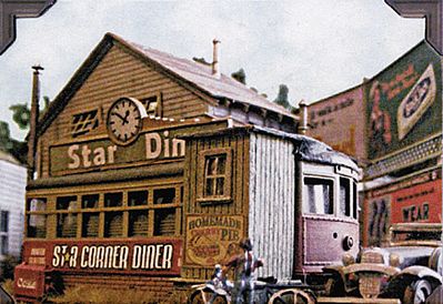 Bar Mills 602 HO Scale Star Diner -- Kit - 4-1/2 x 3-1/4" 11.4 x 8.3cm