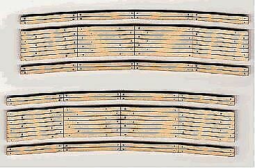 Blair Line 13 N Scale 2-Lane Curved Laser-Cut Wood Grade Crossing 2-Pk