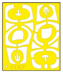 Eduard EX807 1/48 Mask Aircraft- Mirage 2000D TFace for KIN