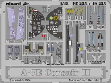 Eduard FE255 1/48 A-7E for Hasegawa Photo Etch Detail Set