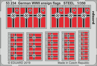 Eduard 53234 1/350 WWII German Ensign Flags Steel (Pre-Painted)
