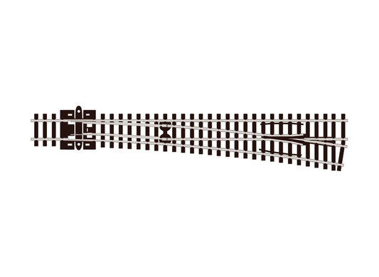 Peco SL-E388 N Scale Turnout Right-Hand #8 Code 80, Long, 36" Radius
