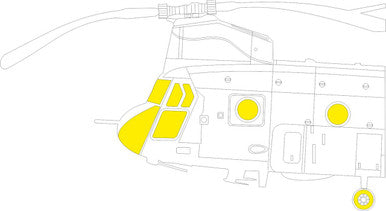 Eduard CX670 1/72 Chinook HC.1 Mask for AIRFIX Canopy Mask Set