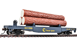 Walthers Trainline 931-1772 HO Log Dump Car - Chessie B&O 9300