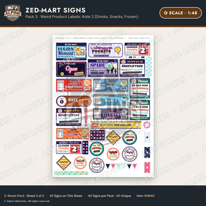Alpine Railworks 31184O O Scale Grocery Store Signs - Funny Products