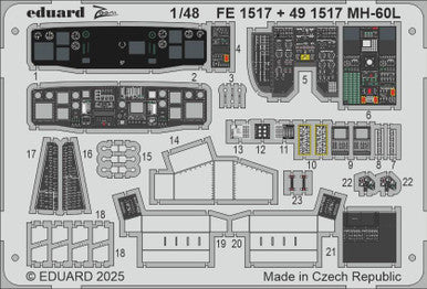 Eduard FE1517 1/48 MH-60L Zoom Set for ICM Kit Zoom Photo Etch Set