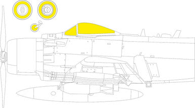 Eduard EX867 1/48 Mask A1H TFace Canopy Mask Set for Tamiya