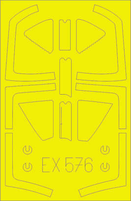 Eduard EX576 1/48 Mask Harrier T.2/T.4/T.8 for Kinetic Canopy Mask Set
