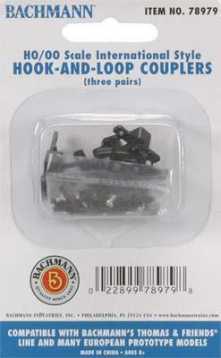 Bachmann 78979 HO Scale Thomas & Friends Hook & Loop Couplers 3pr