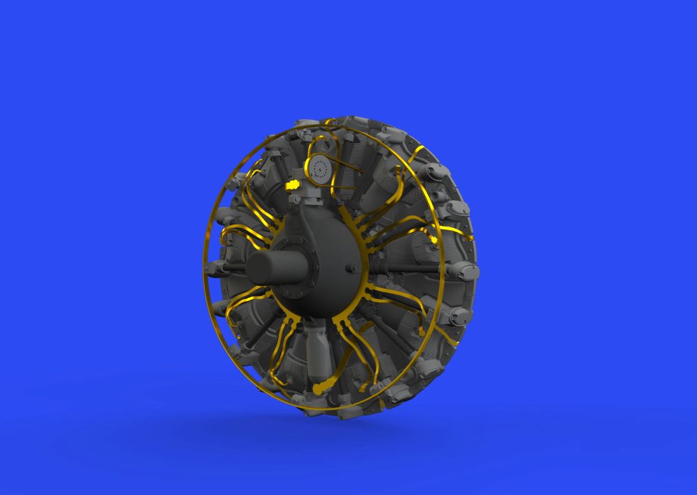 Eduard 6481021 1/48 Aircraft- B17F Engines for EDU/HKM (Photo-Etch, Resin & Deca