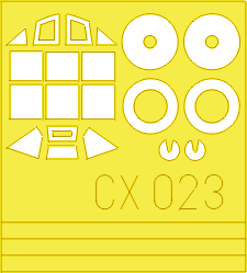 Eduard CX023 1/72 Paint Mask for ACADEMY Bf 109G Canopy Mask Set