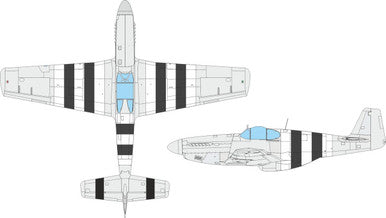 Eduard EX1119 1/48 P-51B/C D-day Stripes MASK for EDUARD Kit