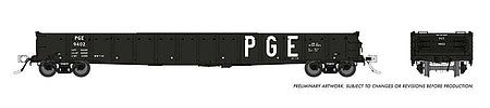 Rapido Trains 50055 HO Scale Pge 52'6" Gondola 6-Pack