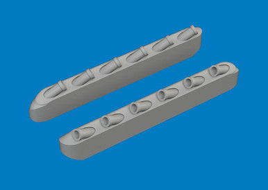 Eduard 672444 1/72 P-51D Exhaust Stacks w/ Fairing PRINT Brassin for