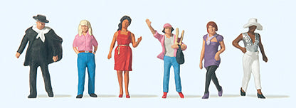 Preiser 10785 HO Scale Passers By Set 2 pkg(6)