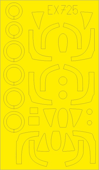 Eduard EX725 1/48 Mask Aircraft- MiG19 TFace for EDU & TSM