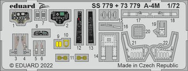 Eduard SS779 1/72 A-4M for Hobby Boss Photo Etch Detail Set