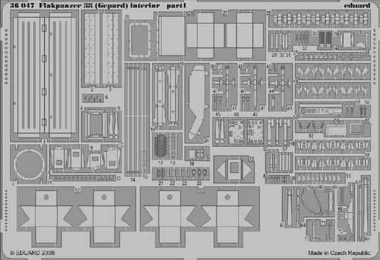 Eduard 36047 1/35 Armor- Flakpanzer 38 (Gepard) Interior for ITA