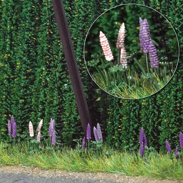 Busch 1217 HO Scale Wild Lupines pkg(16)