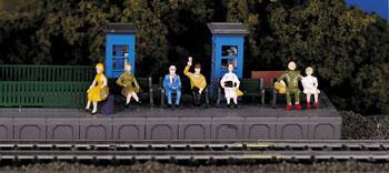 Bachmann 42342 HO Scale Sitting Passengers -- pkg(6)