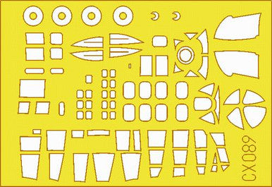 Eduard CX089 1/72 Mask He 111 for Italeri Canopy Mask Set