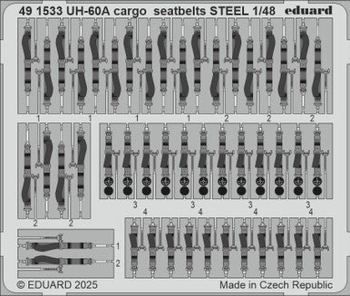 Eduard 491533 1/48 UH-60A Cargo Seatbelts STEEL Photo Etch