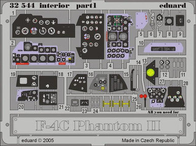 Eduard 32544 1/32 F-4C Interior for Tamiya (Pre-Painted)