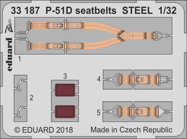 Eduard 33187 1/32 P-51D Seatbelts STEEL Photo Etch