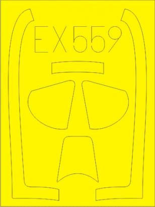 Eduard EX559 1/48 Mask P-51D for Meng Canopy Mask Set